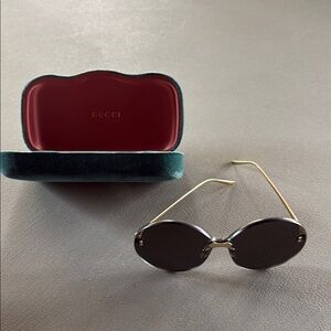 Authentic Gucci Gold Sunglasses